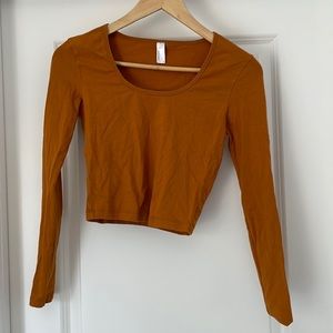 Marigold Cropped Long-sleeve top